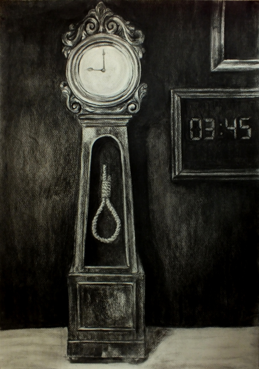 The last time-Charcoal drawing